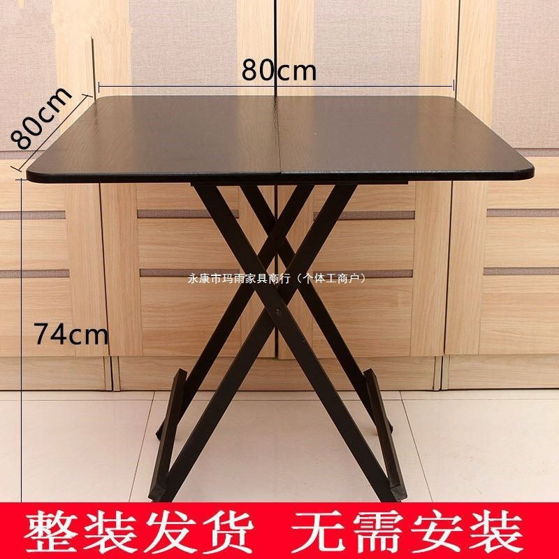 Foldable Square Dining Table for Home or Outdoor Use, Compact 2-Person Table