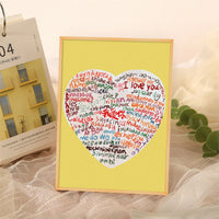 Nordic Style Heart Letter Art Print Wall Decor for Bedroom