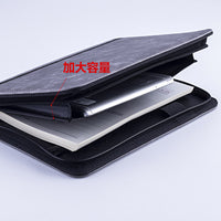 Multifunctional Loose-Leaf Notebook with Zipper, Card Holder, and Organizer