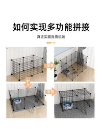 DIY Pet Cage Grid Panels for Cats, Dogs, Rabbits, and Chickens - Modular Enclosure Fencing