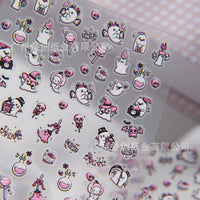 Cyansea Halloween Cute Ghost Bat Nail Art Stickers DIY Decoration