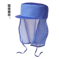 Unisex Breathable Dustproof Work Cap with Shawl for Food Industry and Cleanrooms