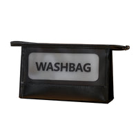 Frosted Clear PU Cosmetic Bag Large Capacity Waterproof Portable Travel Toiletry Organizer with Handle