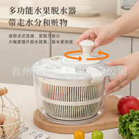 Manual Salad Spinner with Drain Basket for Washing Vegetables and Fruits