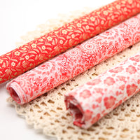 Embroidered Cotton Fabric for DIY Crafting and Quilting
