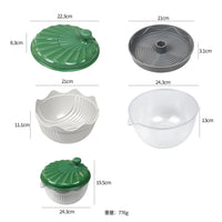 果蔬甩水器家用厨房小工具手动三合一沙拉切菜盆多功能蔬菜脱水器