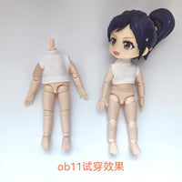 OB11 BJD Doll Clothes Sleeveless Undershirt Vest for YMY, A Si 2.0/3.0, Korean Loli Dolls