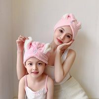 Coral Fleece Quick Dry Hair Towel Wrap for Adults and Kids
