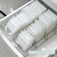 Acrylic Desktop Storage Box with Dividers for Instant Photos & Small Items