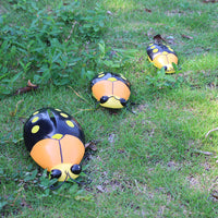 Metal Ladybug Garden Wall Decor Sculpture Outdoor Yard Art Ornament