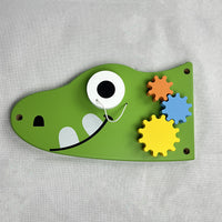Wooden Crocodile Wall Toy for Early Education Centers - Educational Busy Board for Toddlers