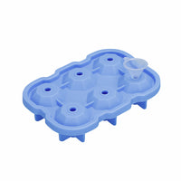 Diamond-Shaped Silicone Ice Cube Tray for Whiskey and Cocktails, 6-Cavity