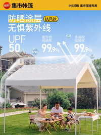 Outdoor Market Stall Canopy Tent with Sidewalls, Waterproof Windproof Sunshade for Camping and Events