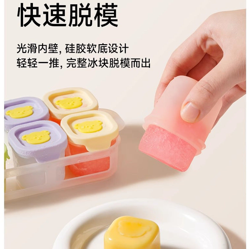 Baby Food Freezer Tray Silicone Storage Container with Lid for Purees, Breast Milk, and Snacks - Reusable and Stackable
