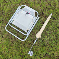 Kids Outdoor Beach Chair with Umbrella, Portable Folding Chair for Seaside Photography