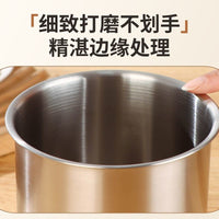 316 Food Grade Stainless Steel Airtight Storage Canister with Lid for Coffee, Ice Cream, and Food Preservation
