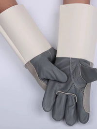 Long Leather Welding Gloves Heat Resistant Industrial Safety Work Gloves