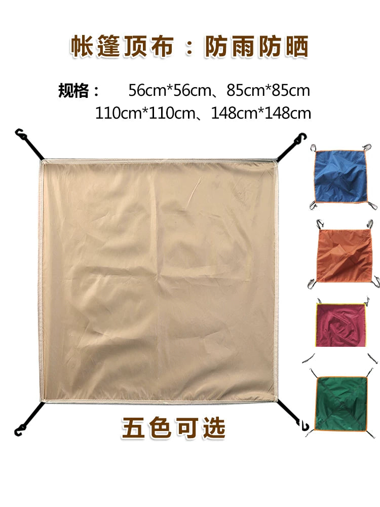 Waterproof Sunshade Tent Top Cover for 3-4 Person Outdoor Camping Tent
