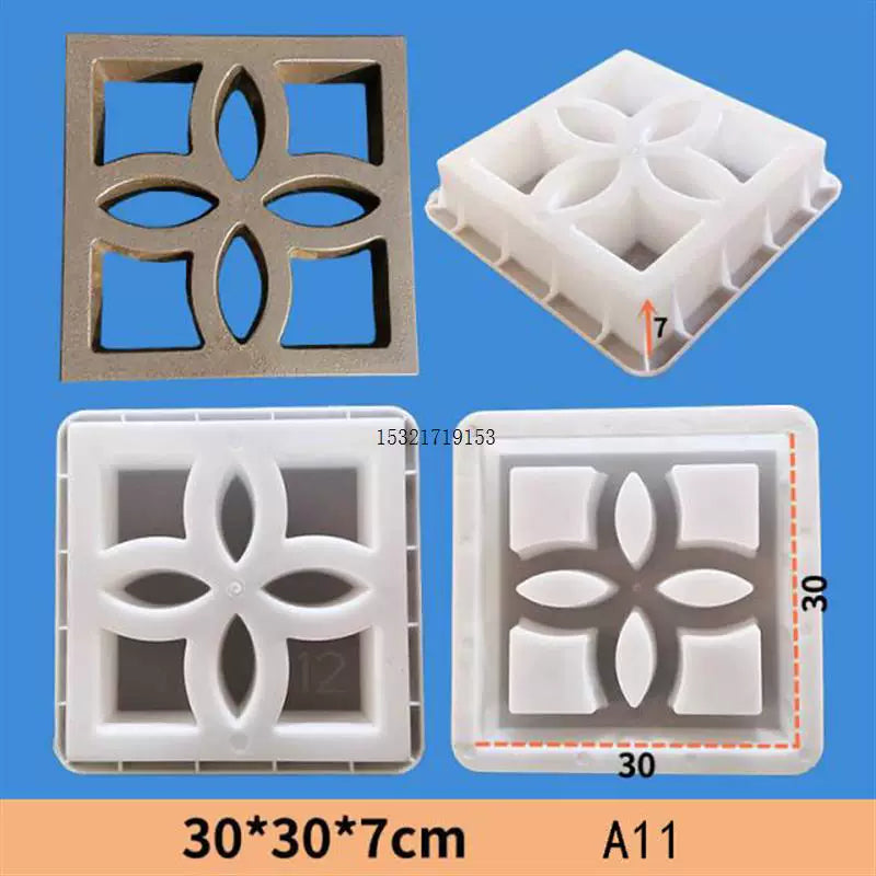 Garden Decorative Concrete Hollow Brick Mold for Window Grilles