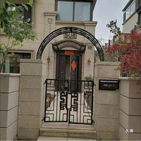 European Style Wrought Iron Garden Archway for Climbing Plants, Villa Entrance Decor