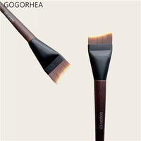 GOGORHEA Professional Crescent Foundation Brush Set - Seamless Application, Non-Absorbent Fibers