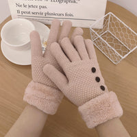 Winter Thermal Cashmere Knit Gloves with Touchscreen Function for Cycling