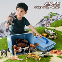 Snain Kids Animal Figure Playset Mini Zoo World Figurines for Boys and Girls