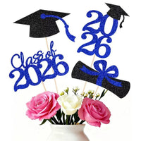Class of 2026 Graduation Cap Certificate Flower Arrangement Picks - 16-Piece Set