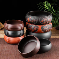 Yixing Zisha Tea Wash Basin for Gongfu Tea Ceremony, Teacup Rinse Bowl, Water Receptacle, Pen Washer, Ashtray, or Small Planter