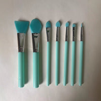 7-Piece Silicone Face Mask Brush Set for Mud Mask Application and Facial Cleansing