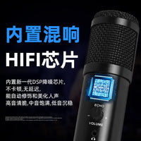 USB Condenser Microphone with Bluetooth Accompaniment and Monitoring for Live Streaming and Recording