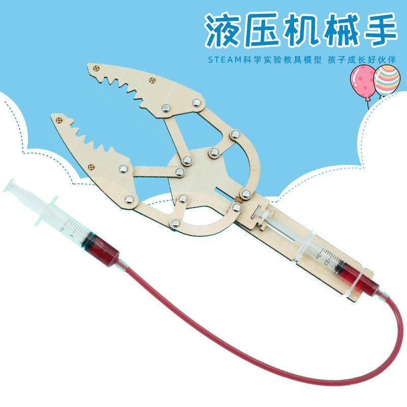 Hydraulic Robotic Arm STEM Kit for Kids - Educational DIY Physics Assembly Toy