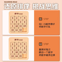 Magnetic Huarong Dao Number Sliding Puzzle for Kids, Educational Math Game