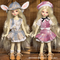 BJD Doll Clown Outfit McDonald's JK Uniform Princess Dress for 30cm Dolls