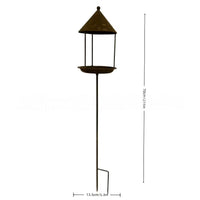 Vintage Bird Cage Feeder with Ground Stake for Outdoor Garden Patio