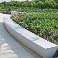 UHPC Concrete Planter Bench with Translucent or Terrazzo Finish