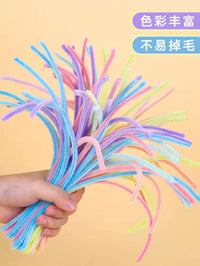 Macaron Mixed Color Pipe Cleaners for DIY Crafts and Kindergarten Activities