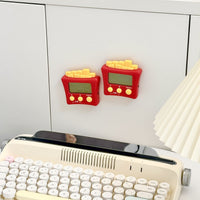 Cute French Fry Shaped Magnetic Kitchen Timer for Study & Cooking