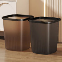 Large Capacity Transparent Square Trash Can with Press Ring for Home, Office, Kitchen, Bathroom, Bedroom