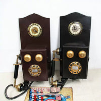 Vintage Rotary Dial Telephone Model Desktop Ornament Photography Prop Store Window Decor