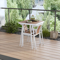 Outdoor Patio Table and Chair Set, Simple Leisure Balcony Tea Table and Chairs Combination for Home, Small Apartment Courtyard Furniture