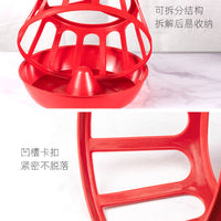 Automatic Poultry Feeder for Chickens, Ducks, and Geese - Round Design