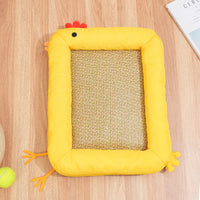 Washable Pet Cooling Mat Bed for Cats and Dogs, Summer Breathable Rattan Mat with Removable Cover