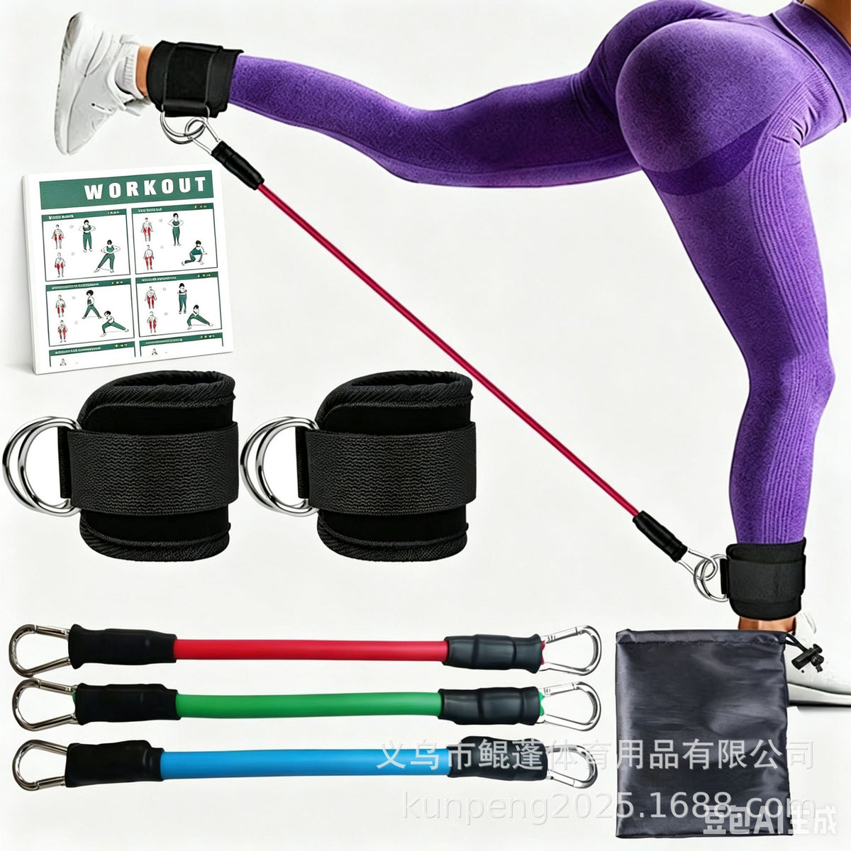 Ankle Straps for Cable Machine Workouts, Glute and Leg Training Cuffs