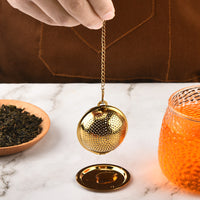 304 Stainless Steel Rotating Tea Infuser with Drip Tray