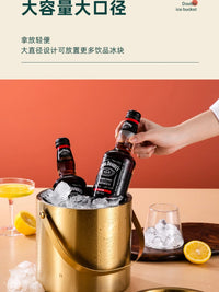 304 Stainless Steel High-End Ice Bucket for Home Bar KTV Portable Beer Champagne Red Wine Outdoor Picnic Fruit Cooler
