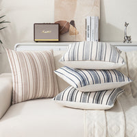 Bohemian Moroccan Striped Throw Pillow Cover for Sofa Decor