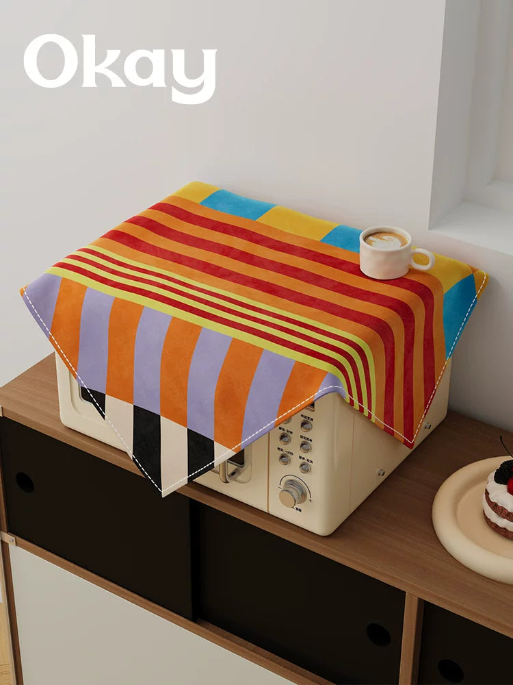 Microwave Oven Dust Cover with Oil-Proof Protection for Air Fryers and Small Appliances