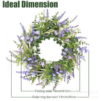 Spring Eucalyptus Lavender Wreath for Front Door Decor