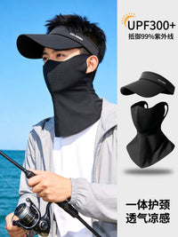 Men's Sun Protection Face Cover Cap Set for Cycling and Fishing